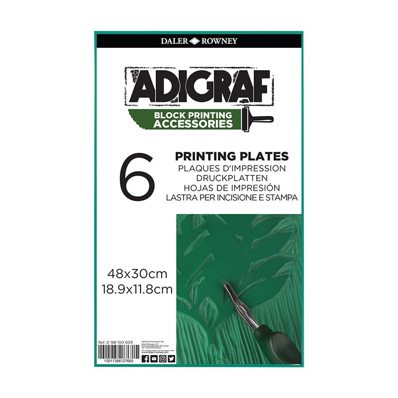 Adigraf linolevy pehmeä Extra Large 30x48cm vihreä