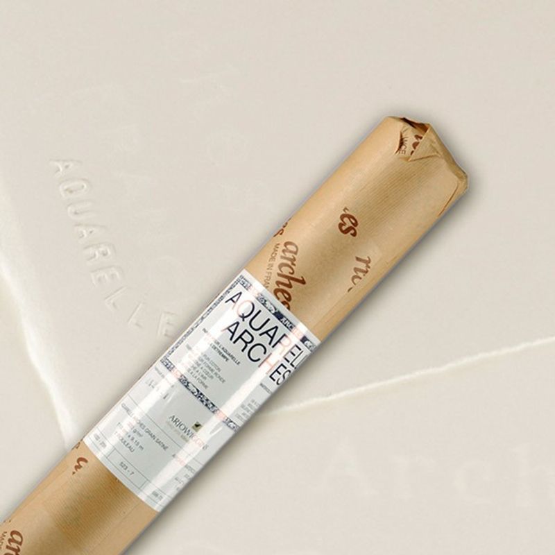 Arches 300g rulla 1,13x9,14m sileä 100% HOT P, 100% lumppu akvarellipaperi