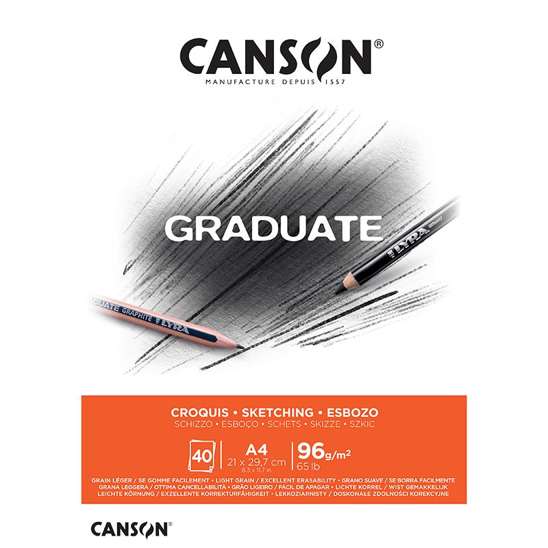 Canson Graduate Sketch A4 96g (40), Luonnoslehtiö
