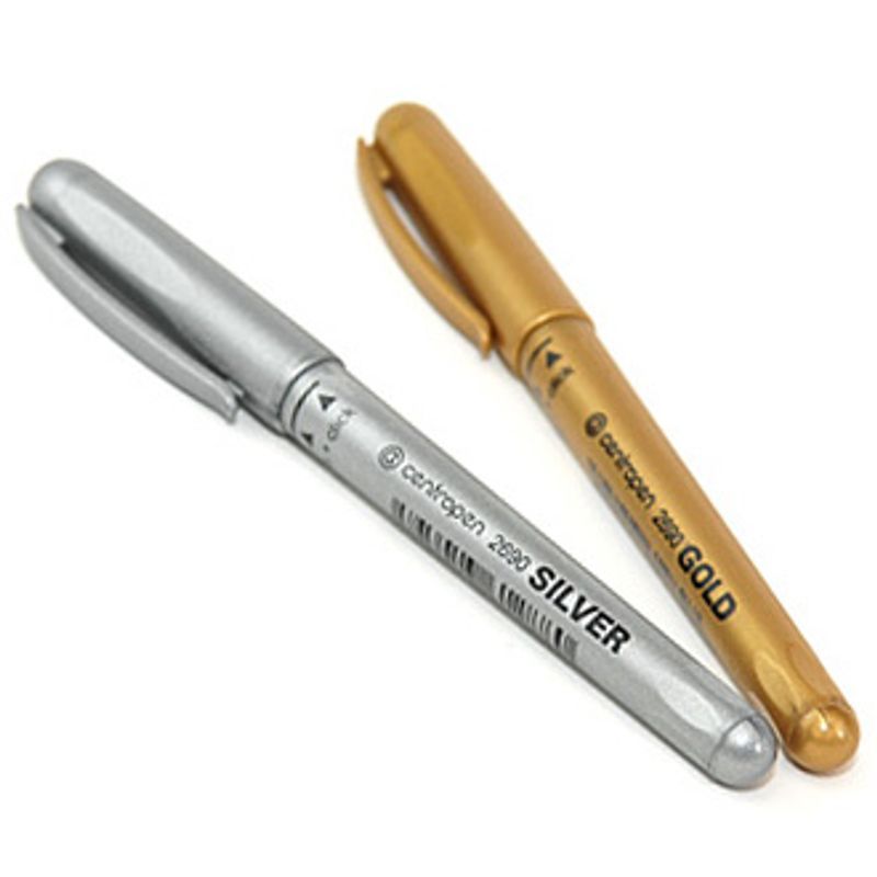 Centropen Huopakynä Silver and Gold 2690/2kpl B, tussilajitelma kulta ja hopea 1,8mm