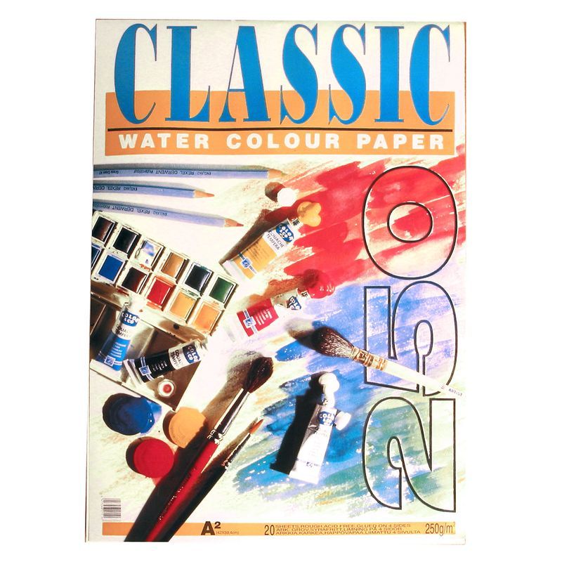 Classic akvarellilehtiö 250g A2 (20), 2-sivu liimattu karkea