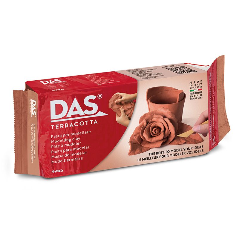 DAS Massa terracotta 1kg (720), Ilmassa kovettuva 1kg muovailumassa