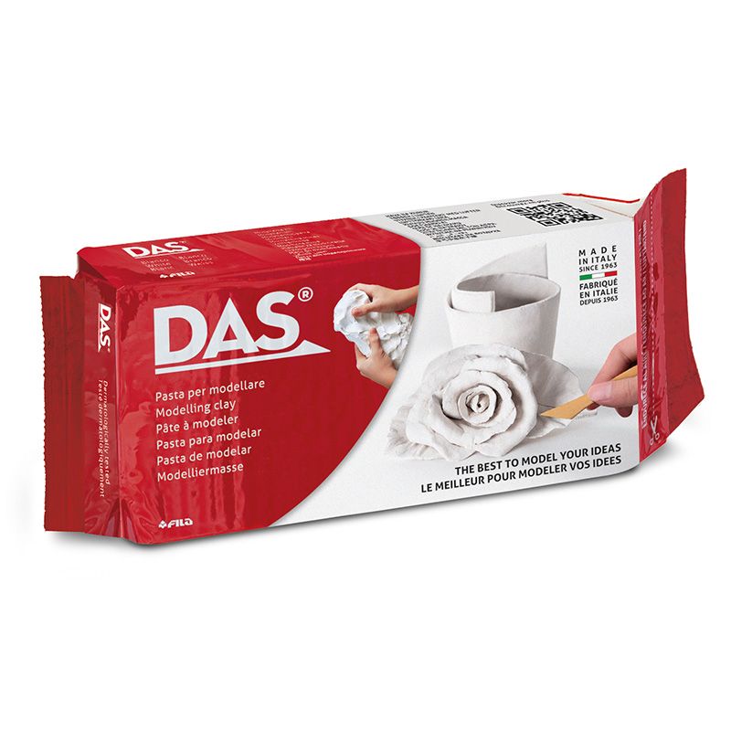 DAS Massa valkoinen 1kg (720), Ilmassa kovettuva 1kg muovailumassa