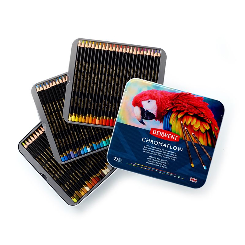 Derwent Chromaflow 72 väriä, metallirasia