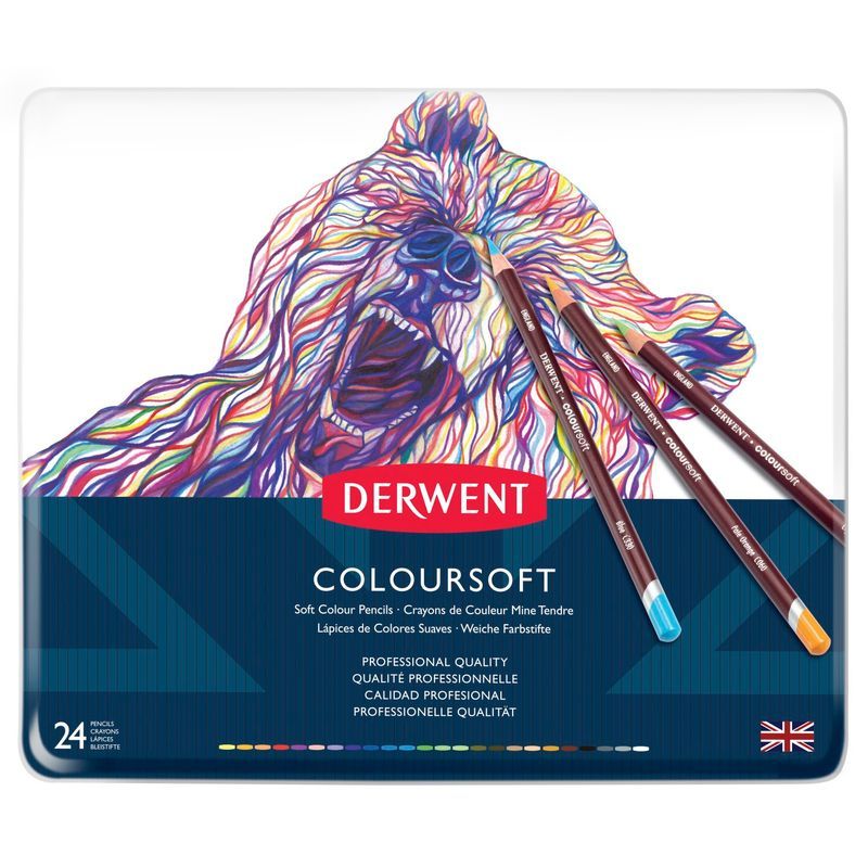 Derwent Coloursoft 24 värikynälajitelma