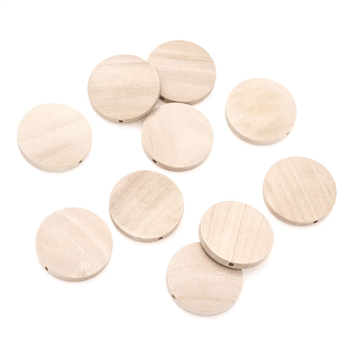 DPC Puiset litteät helmet 30mm 10kpl natural