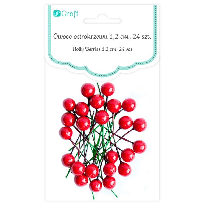 DPC punaiset marjat 1,2cm 24kpl