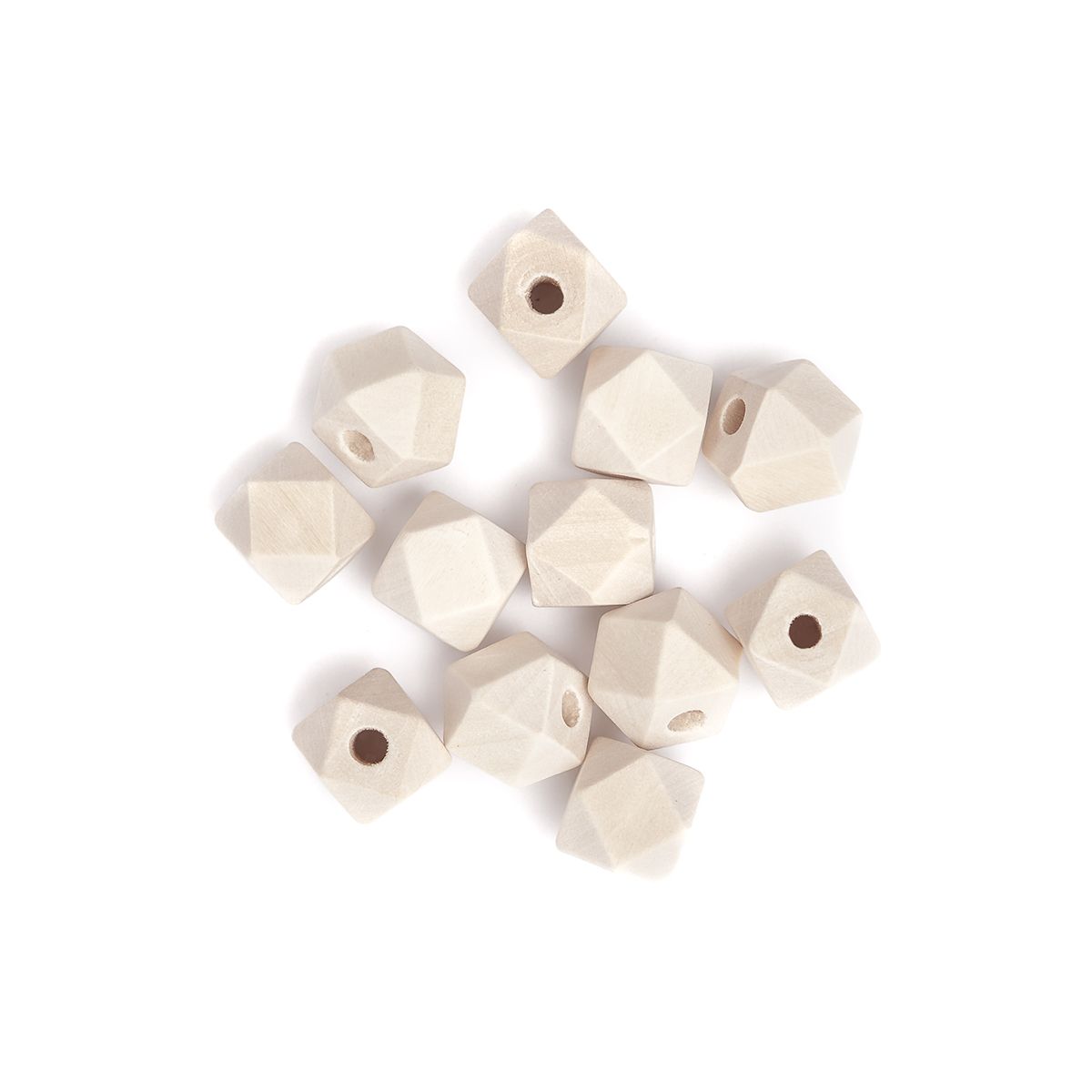 DPC puuhelmet 8-kulmainen 12mm nature 12kpl