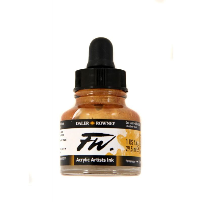 DR FW Acrylic ink 29.5ml 701 Gold (hue), Taiteilijatasoinen muste