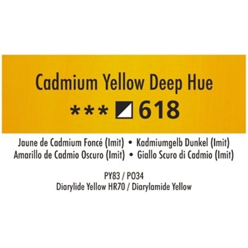 DR Georgian WAMO 37ml 618 Cadmium yellow deep hue, vesiliukoinen öljyväri
