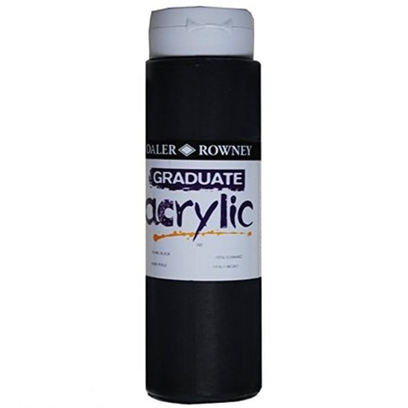 DR Graduate acrylic 500ml 026 Black, 500ml akryyliväri