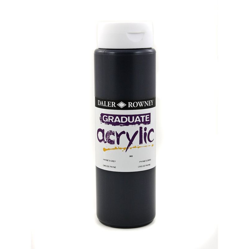 DR Graduate acrylic 500ml 065 Paynes grey, 500ml akryyliväri