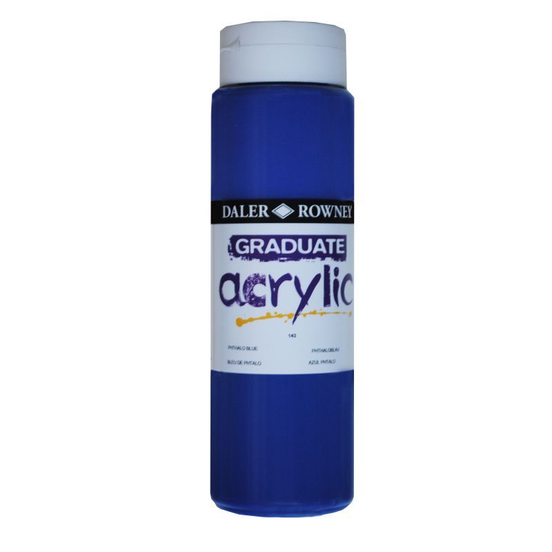 DR Graduate acrylic 500ml 143 Phthalo blue, 500ml akryyliväri