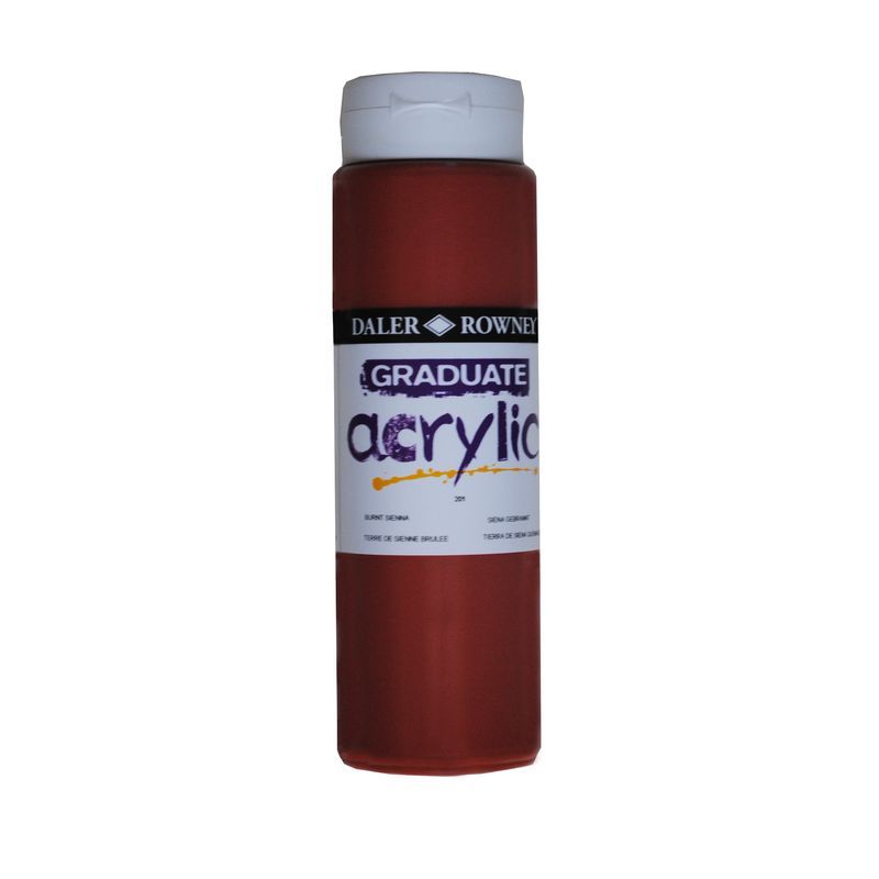 DR Graduate acrylic 500ml 201 Burnt sienna, 500ml akryyliväri