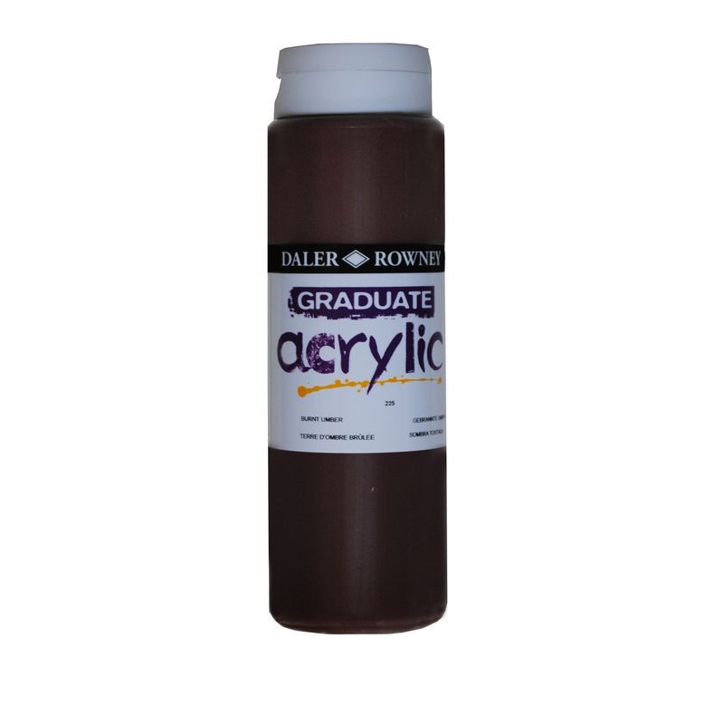 DR Graduate acrylic 500ml 225 Burnt umber, 500ml akryyliväri