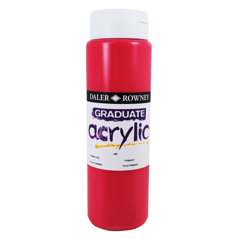 DR Graduate acrylic 500ml 540 Primary red, 500ml akryyliväri