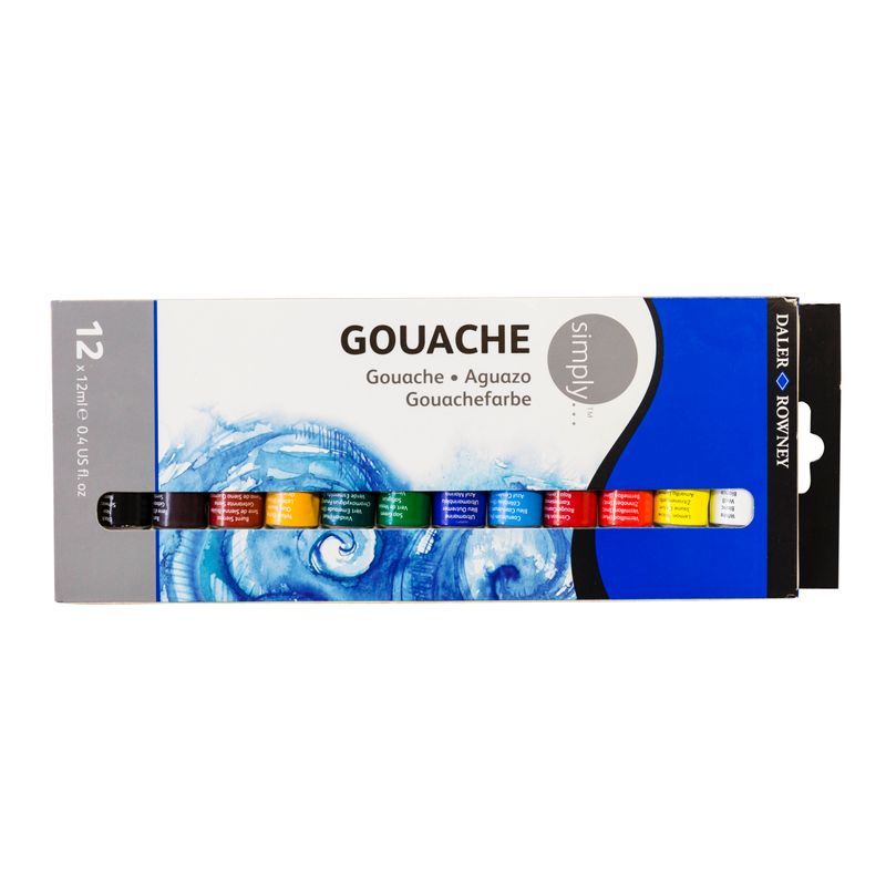 DR Simply gouache set 12x12ml, Guassituubisetti