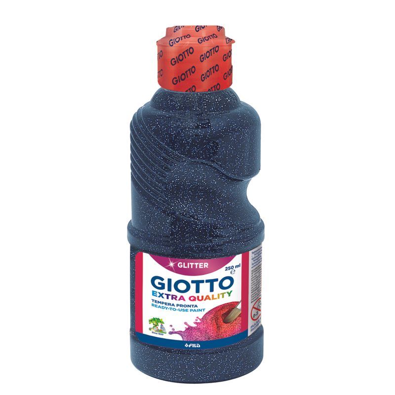 Giotto Glitter Paint 250ml Dark blue Tummansininen