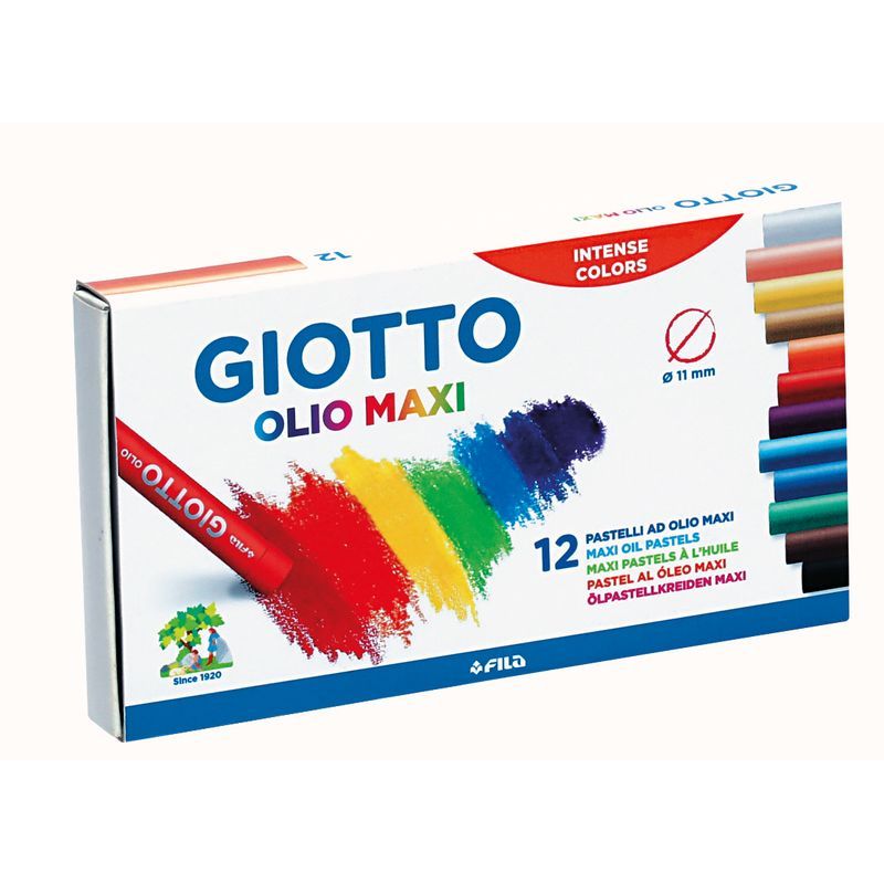 Giotto Olio Maxi öljypastelliliitulajitelma 12, 11mm x 70mm