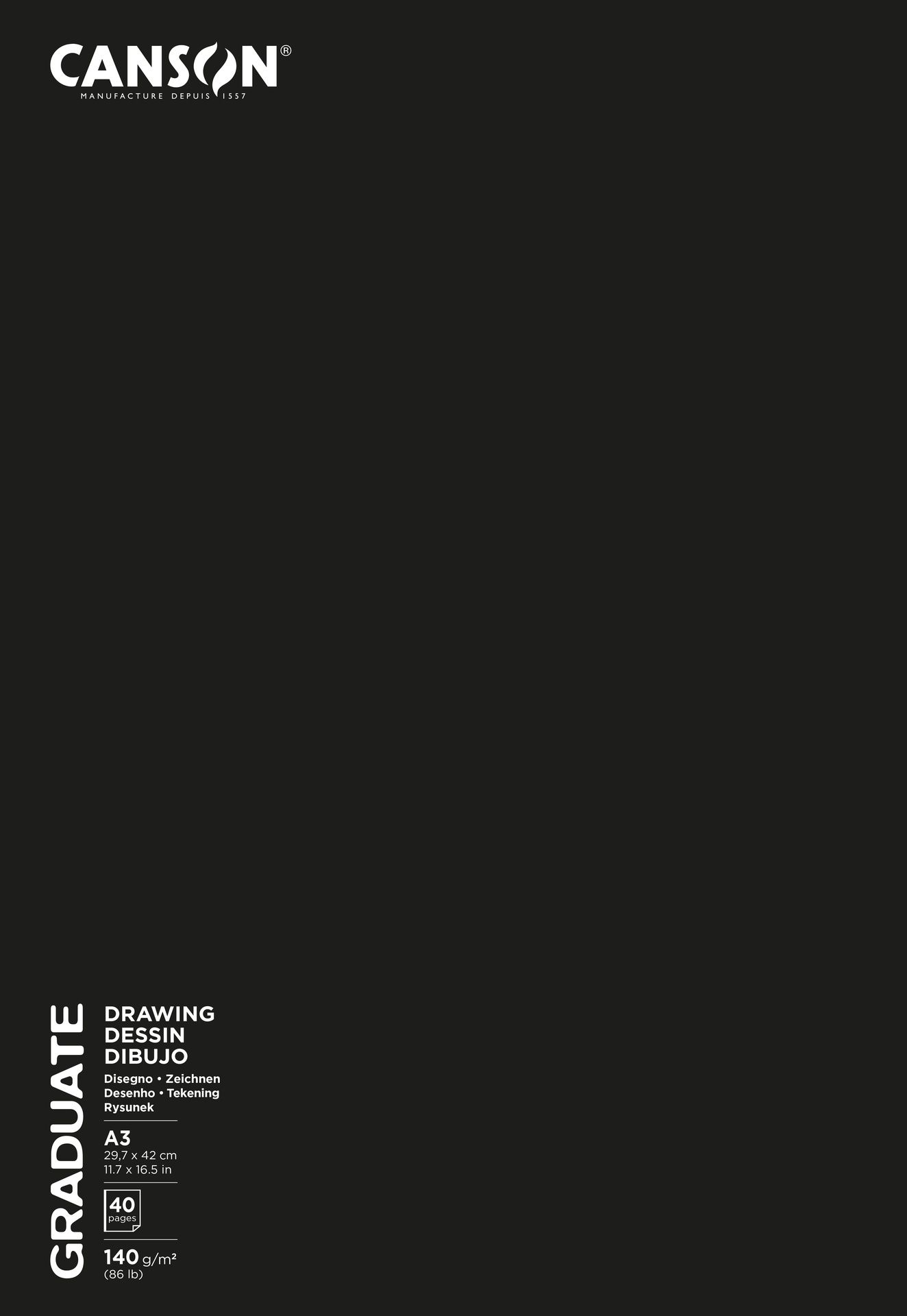 Graduate luonnoskirja A3 140g(40) nidottu pehmeä k