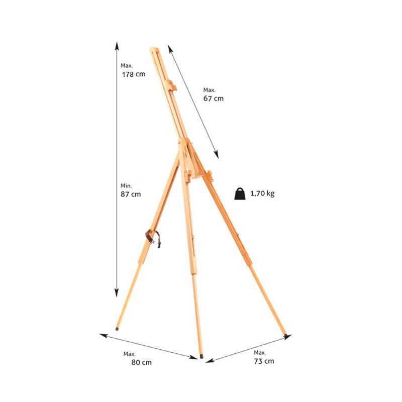 HanArt-kenttäteline Bretagne klipsinauha pyökkiä, (240)