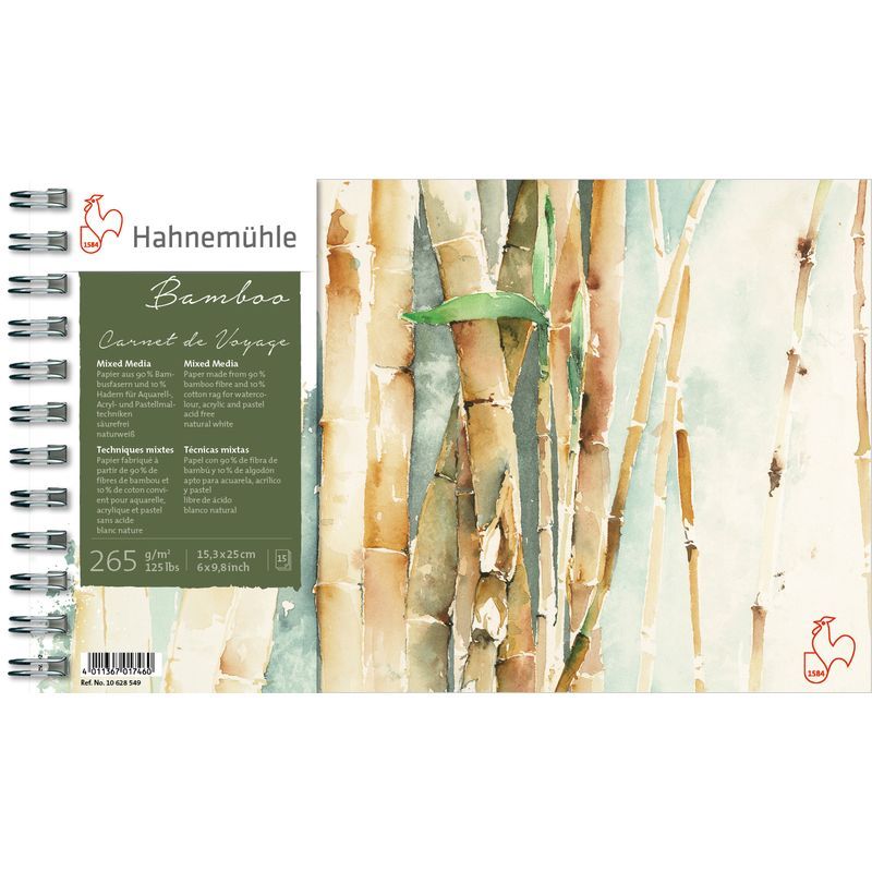 HM Bambu MixMedialehtiö 265g 15,3x25 (15) kierre, 90% bambukuitua ja 10% lumppua