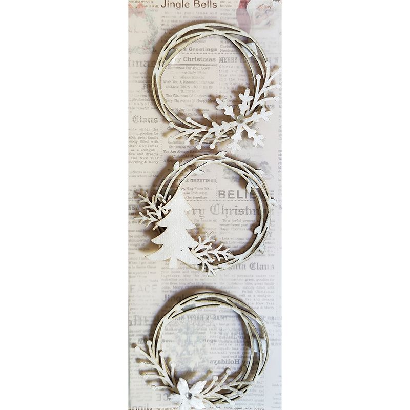 Ilox 3D Askartelukranssit valkoinen 3kpl