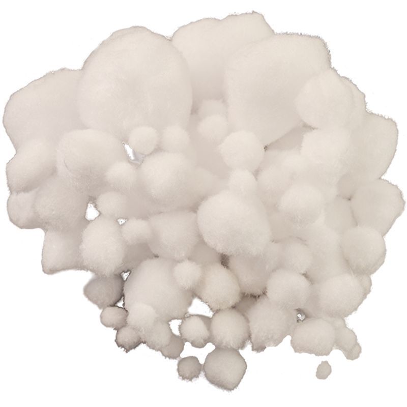 ILOX Pompoms 10-45mm valkoinen 100kpl