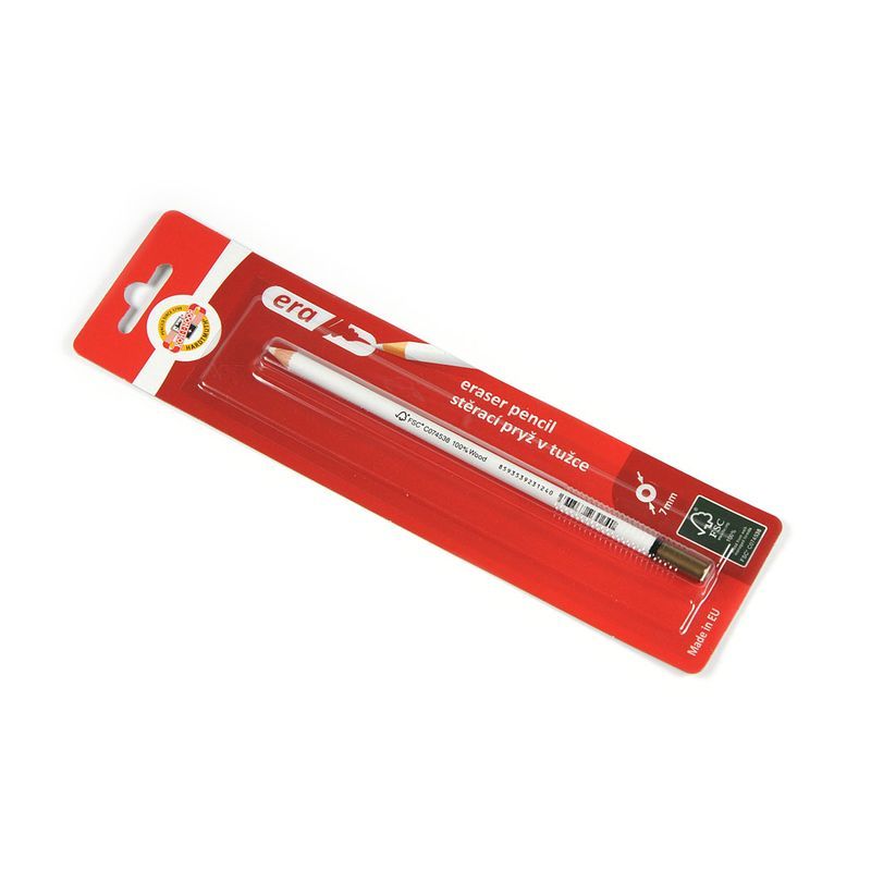 KOH ERA 6312 pyyhekumikynä, blisteri, 100% FSC, 7mm halk, kumi 3,8mm