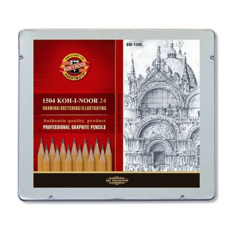KOH Lyijykynä Art 1504 24 8B-10H, metallirasia