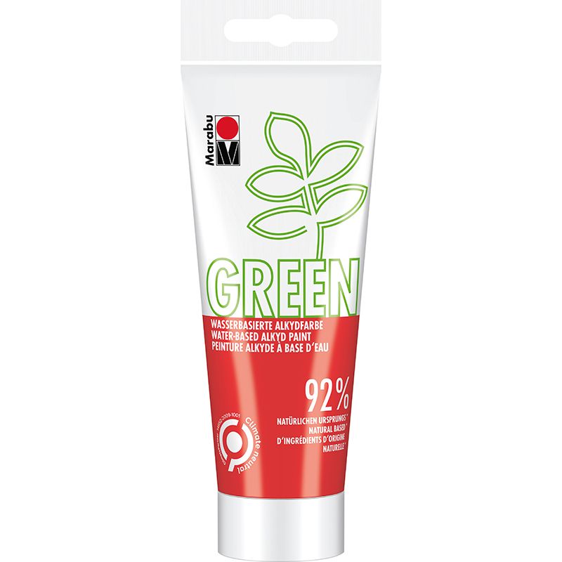 Marabu Green alkydimaali 100ml 018 kirkkaapunainen, bright red