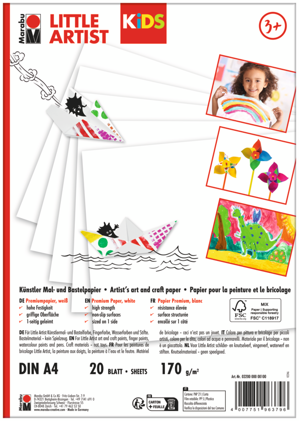 Marabu KiDS A4 lehtiö 20 sivua
