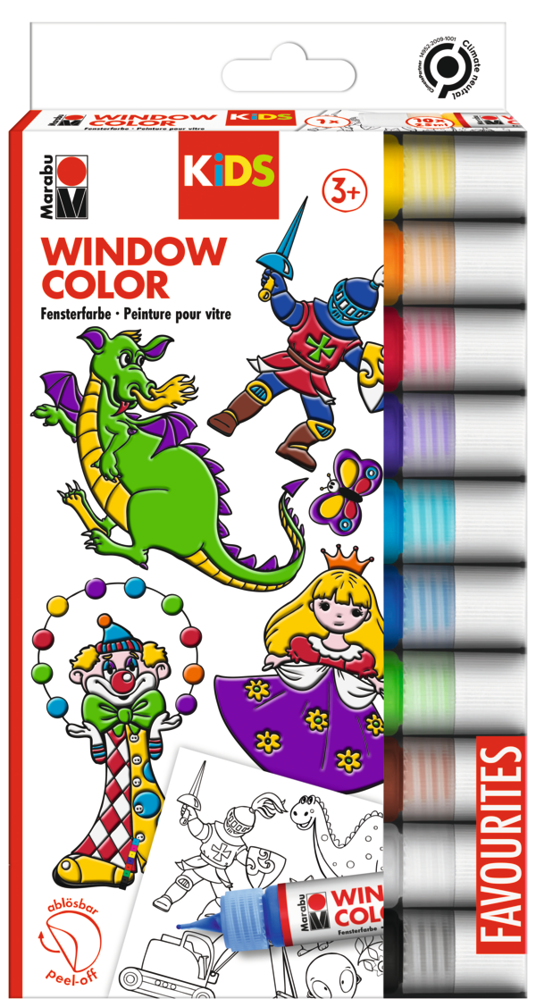 Marabu KiDS Ikkunavärilajitelma 10 x 25 ml liner