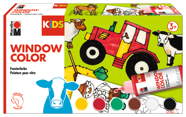 Marabu KiDS Ikkunavärilajitelma Maatila 6 x 80 ml