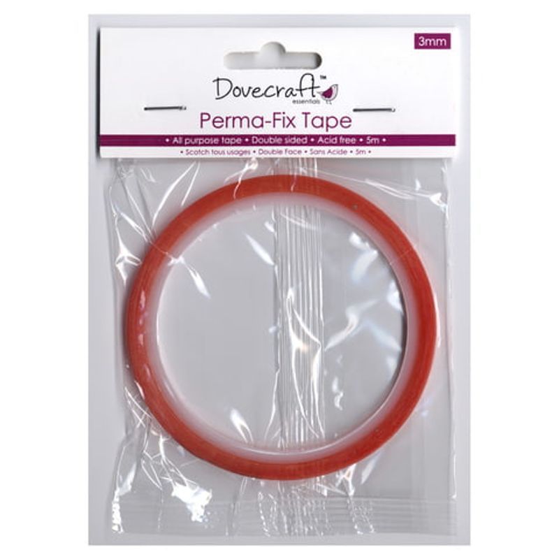 NC Kaksip. erittäin vahva teippi 3mmx10m kirkas, punainen suojanauha