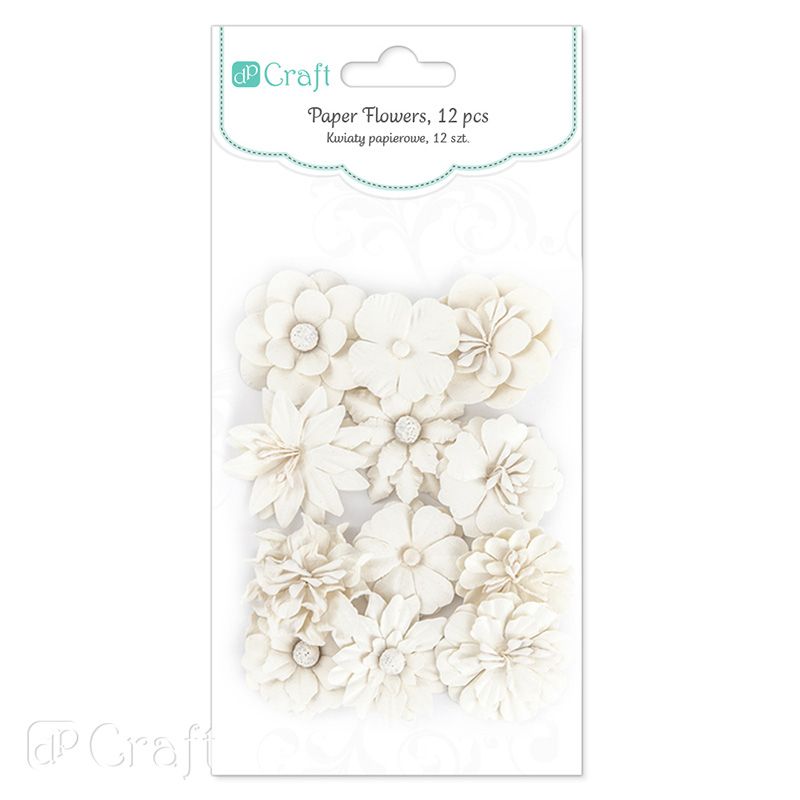 P. DPC Paperikukat 12kpl luonnonvalk laj, käsintehty