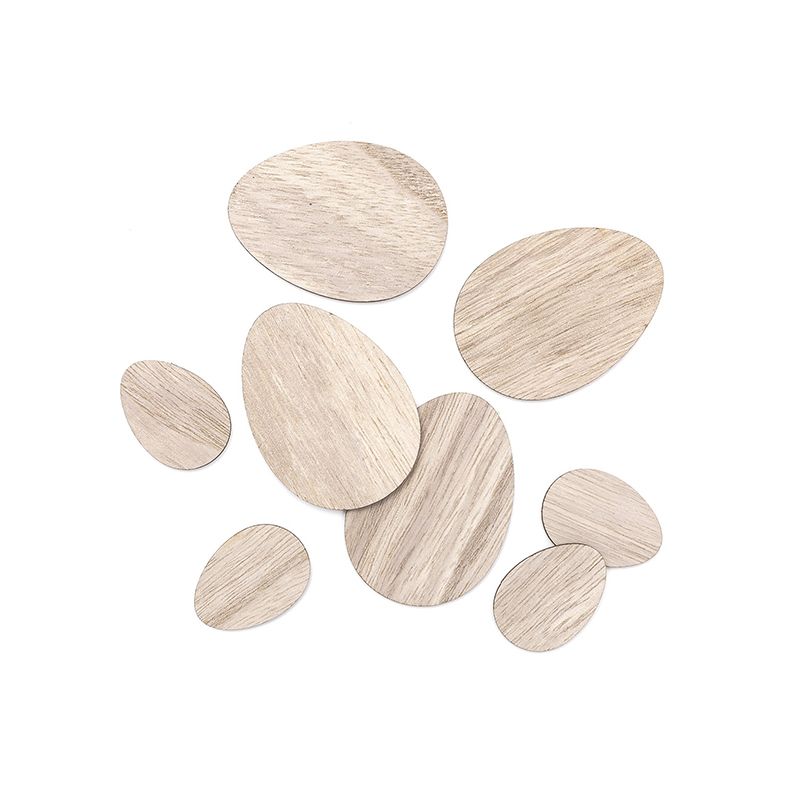 P. DPC Puiset litteät munat 4+4kpl, Pienempi n.4x3cm, isompi7x5 cm