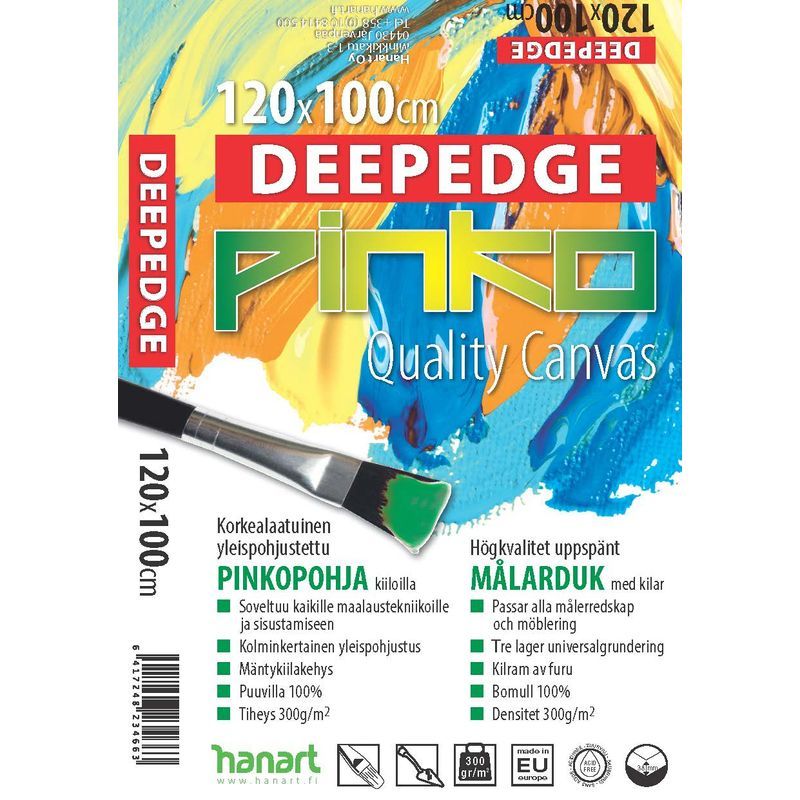 PINKO DEEPEDGE 100x120cm Maalauspohja 38mm, 100% puuvilla 300g (36)