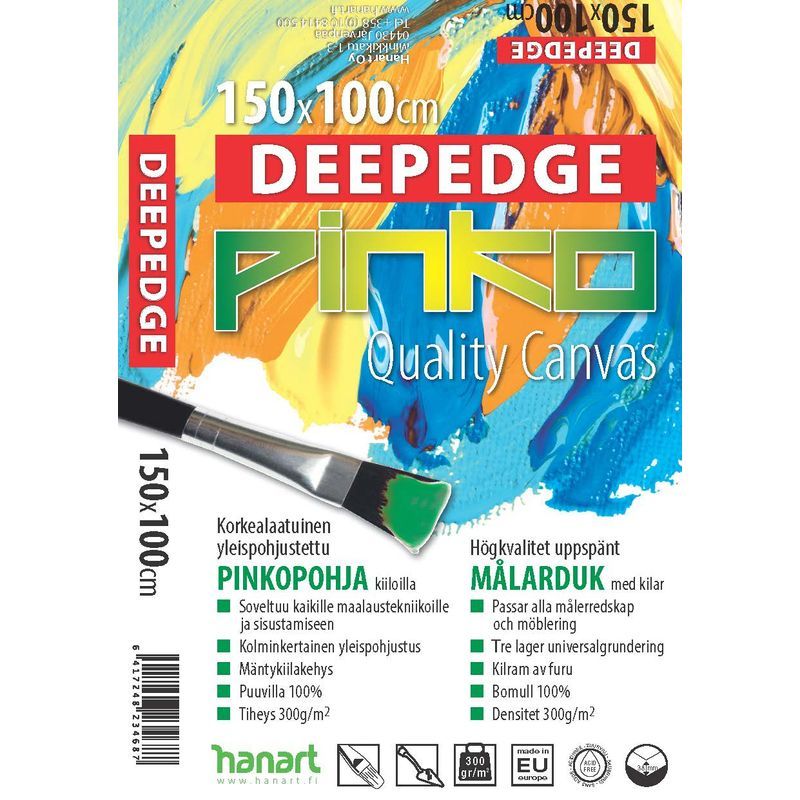 PINKO DEEPEDGE 100x150cm Maalauspohja 38mm, 100% puuvilla 300g (18)