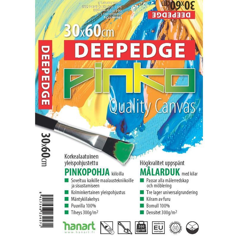 PINKO DEEPEDGE 30x60cm Maalauspohja 38mm, 100% puuvilla 300g (252)