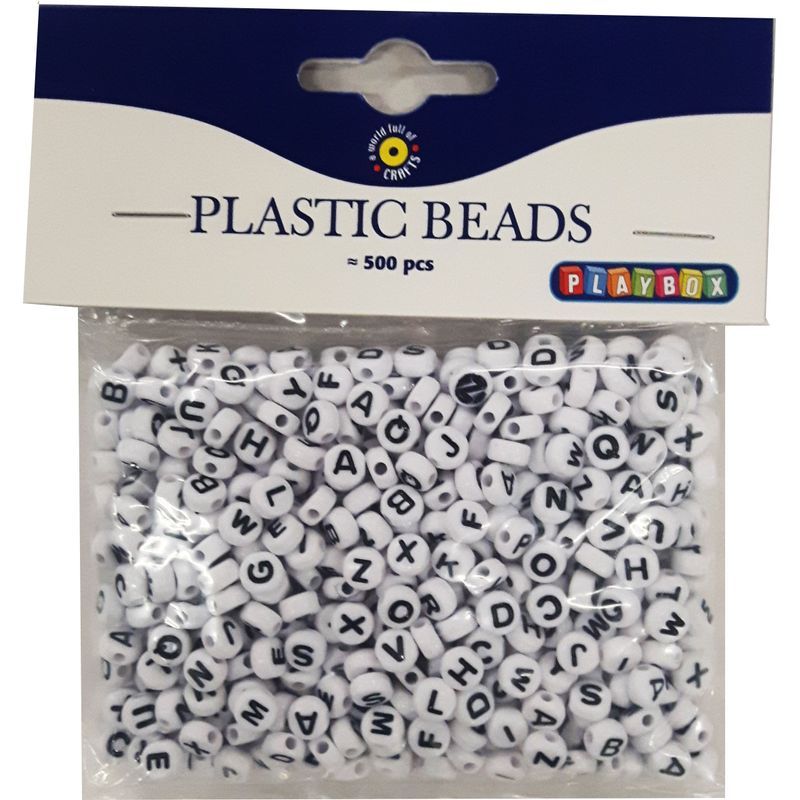 PLAYBOX Muovihelmet aakkoset 7,5mm 500 kpl