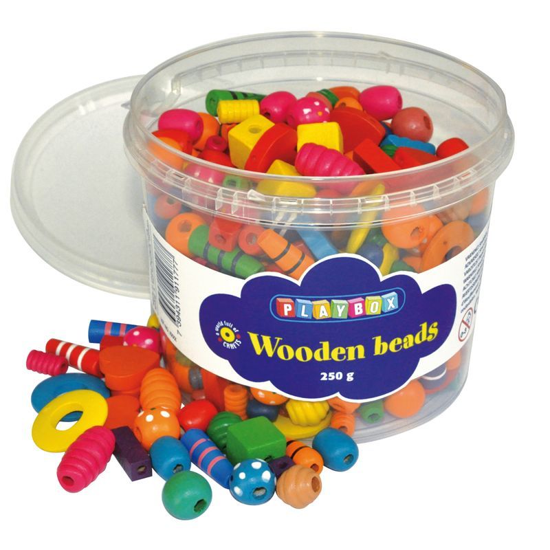 PLAYBOX Puuhelmet purkissa 250g väri- ja muotolaji