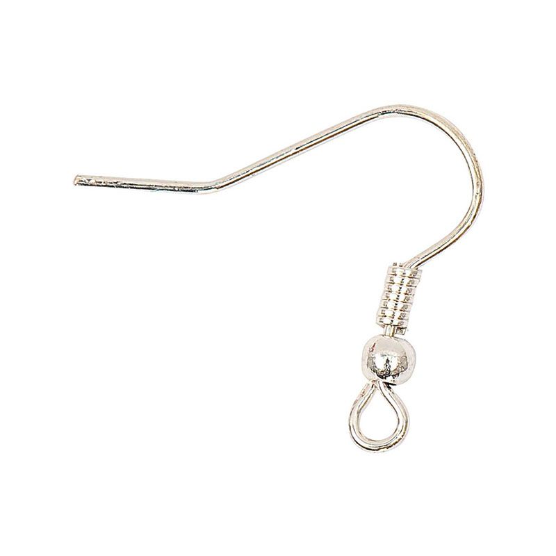 RICO korvakorukoukku 10 kpl hopeanvärinen