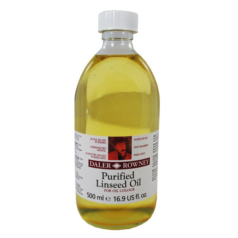 T DR Puhdistettu pellavaöljy 500ml, Purified linseed oil öljyvärille