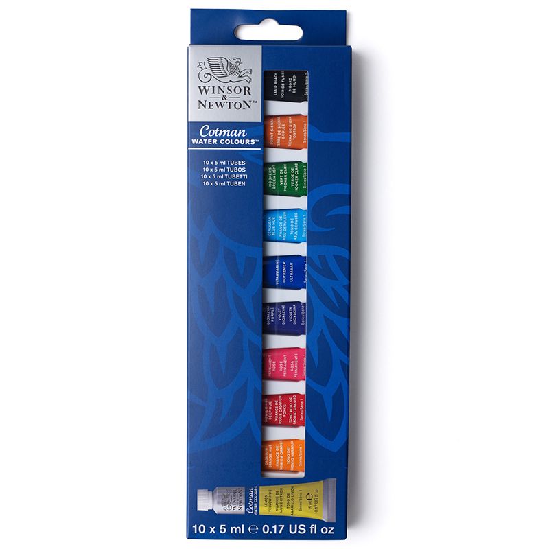 WN Cotman Watercolour 10x5ml tuubi, tuubilajitelma