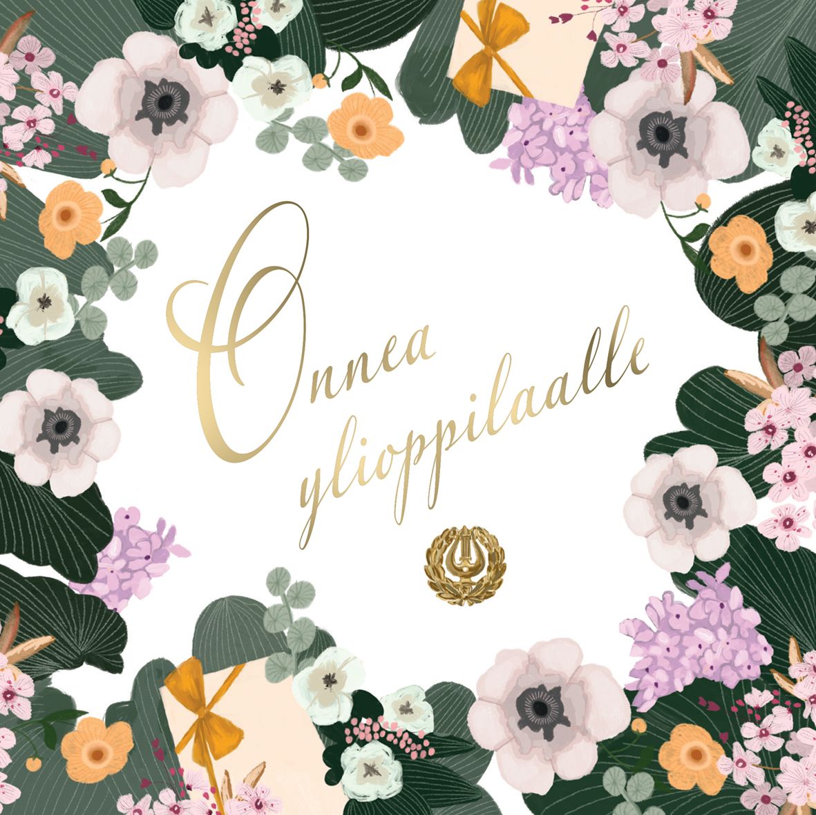 2-osainen neliökortti Johanna Ilander - Onnea ylioppilaalle