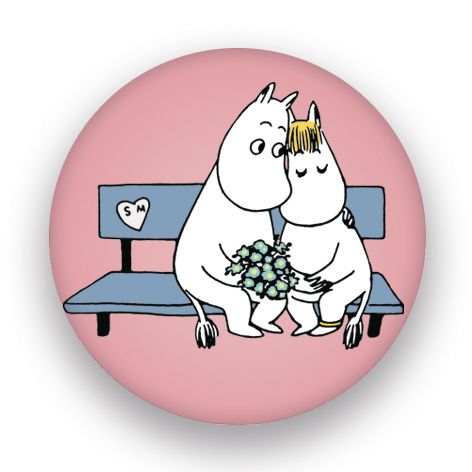 Magneetti S Putinki Muumi - Muumipeikko ja Niiskuneiti penkillä