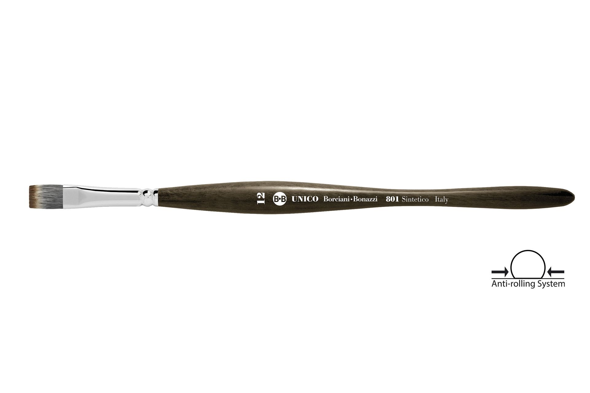 BB Mangusta soft mix 801-8 keinokuitusivellin litteä lyhyt varsi