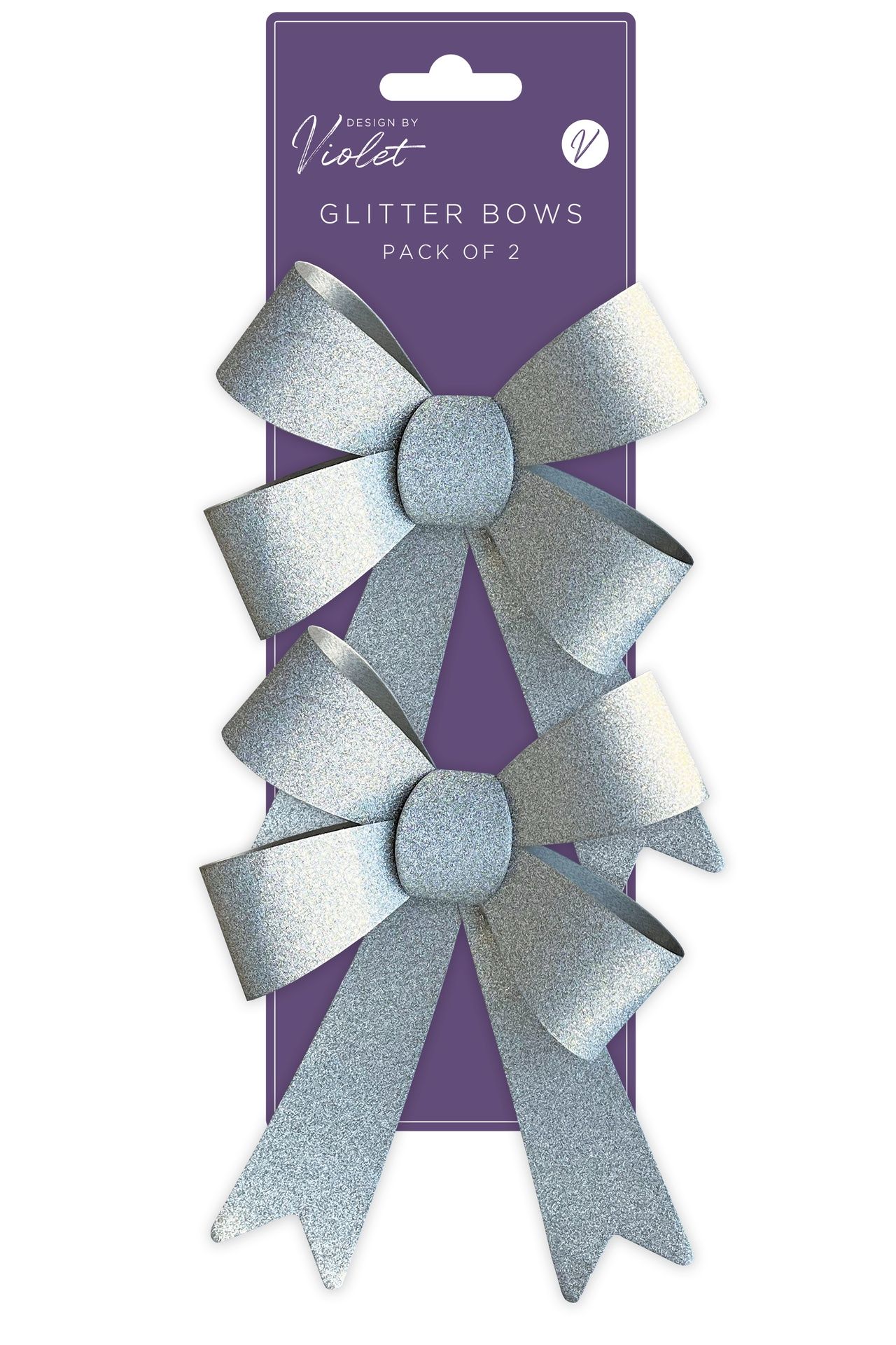 Lahjarusetti Partisan - Silver glitter 2 kpl