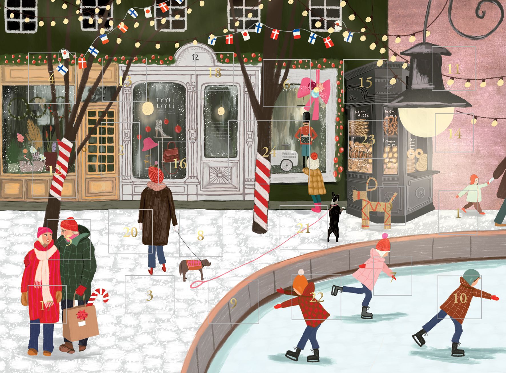 Joulukalenteri A4 Johanna Ilander - Ikkunaostoksilla